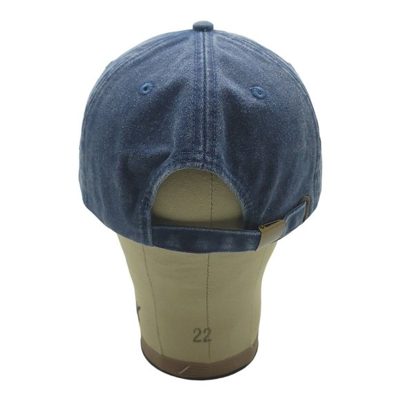 Ft Myers Beach Florida Marlin Fishing Tuck Strap Cap Trucker Baseball Hat Denim - Picture 4 of 12